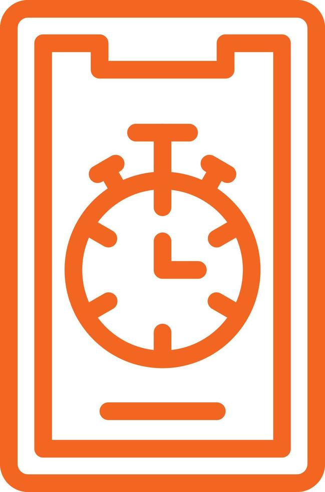 Handy, Mobiltelefon Stoppuhr Vektor Symbol Design