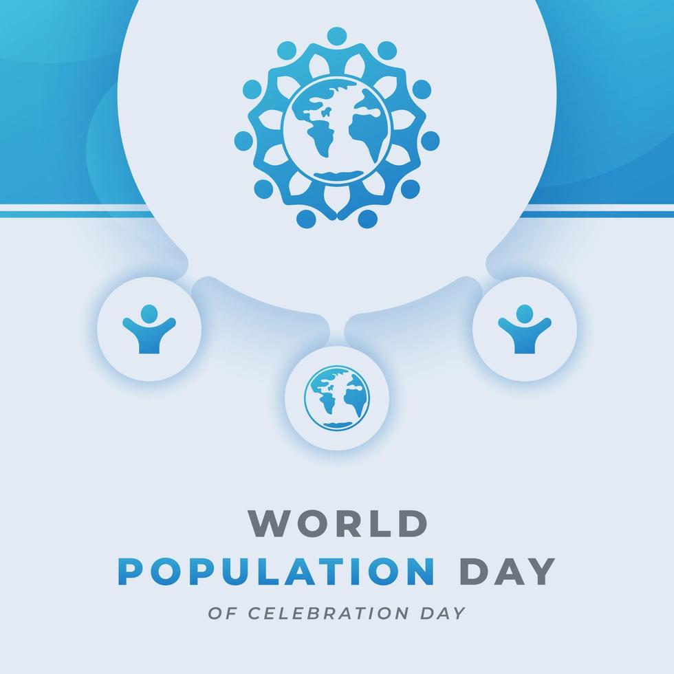 Welt Population Tag Feier Vektor Design Illustration zum Hintergrund, Poster, Banner, Werbung, Gruß Karte