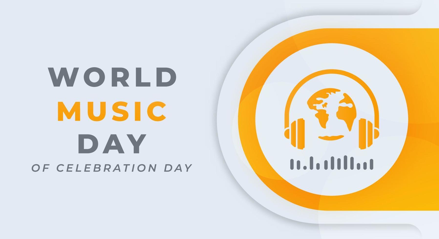 värld musik dag firande vektor design illustration för bakgrund, affisch, baner, reklam, hälsning kort