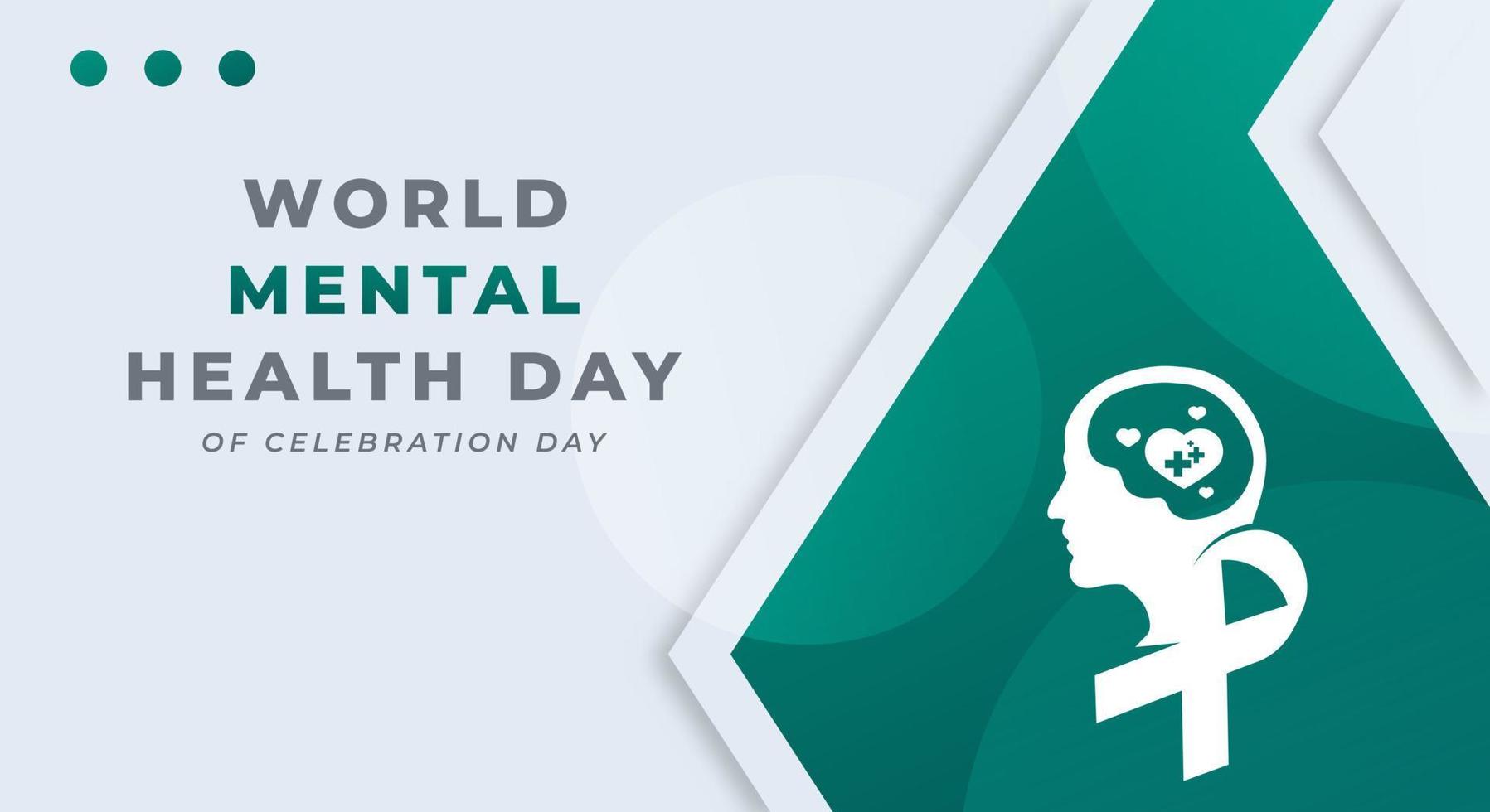 Welt mental Gesundheit Tag Feier Vektor Design Illustration zum Hintergrund, Poster, Banner, Werbung, Gruß Karte