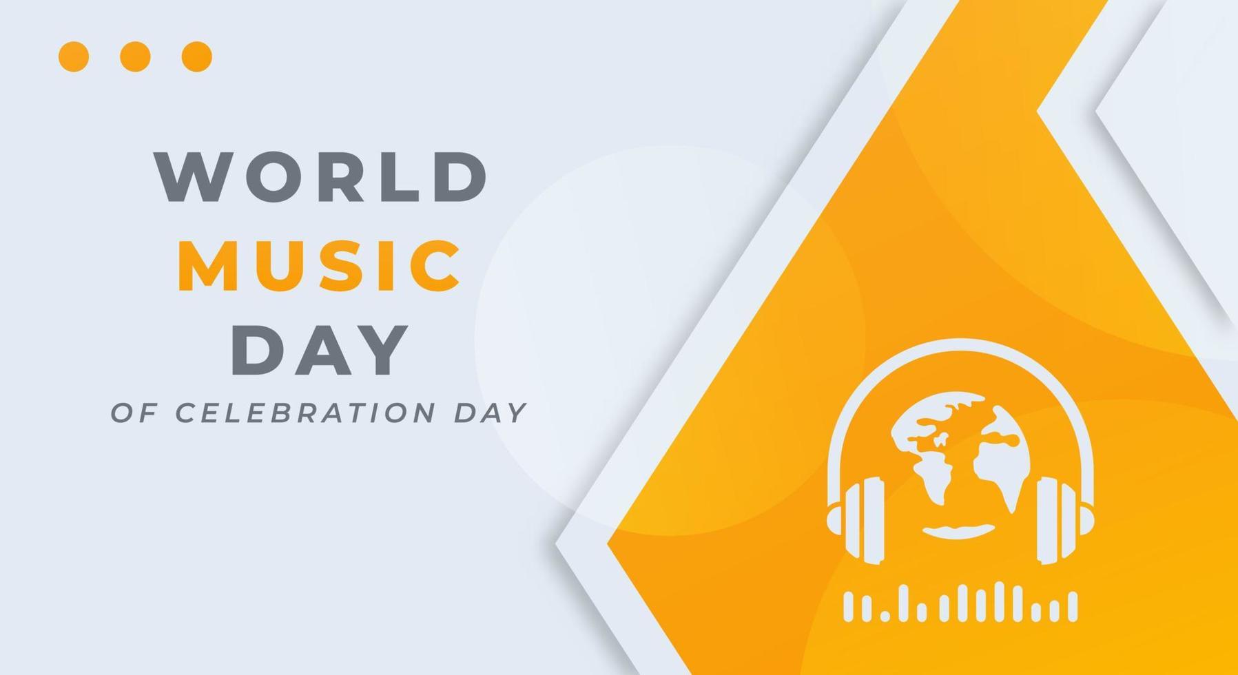 Welt Musik- Tag Feier Vektor Design Illustration zum Hintergrund, Poster, Banner, Werbung, Gruß Karte