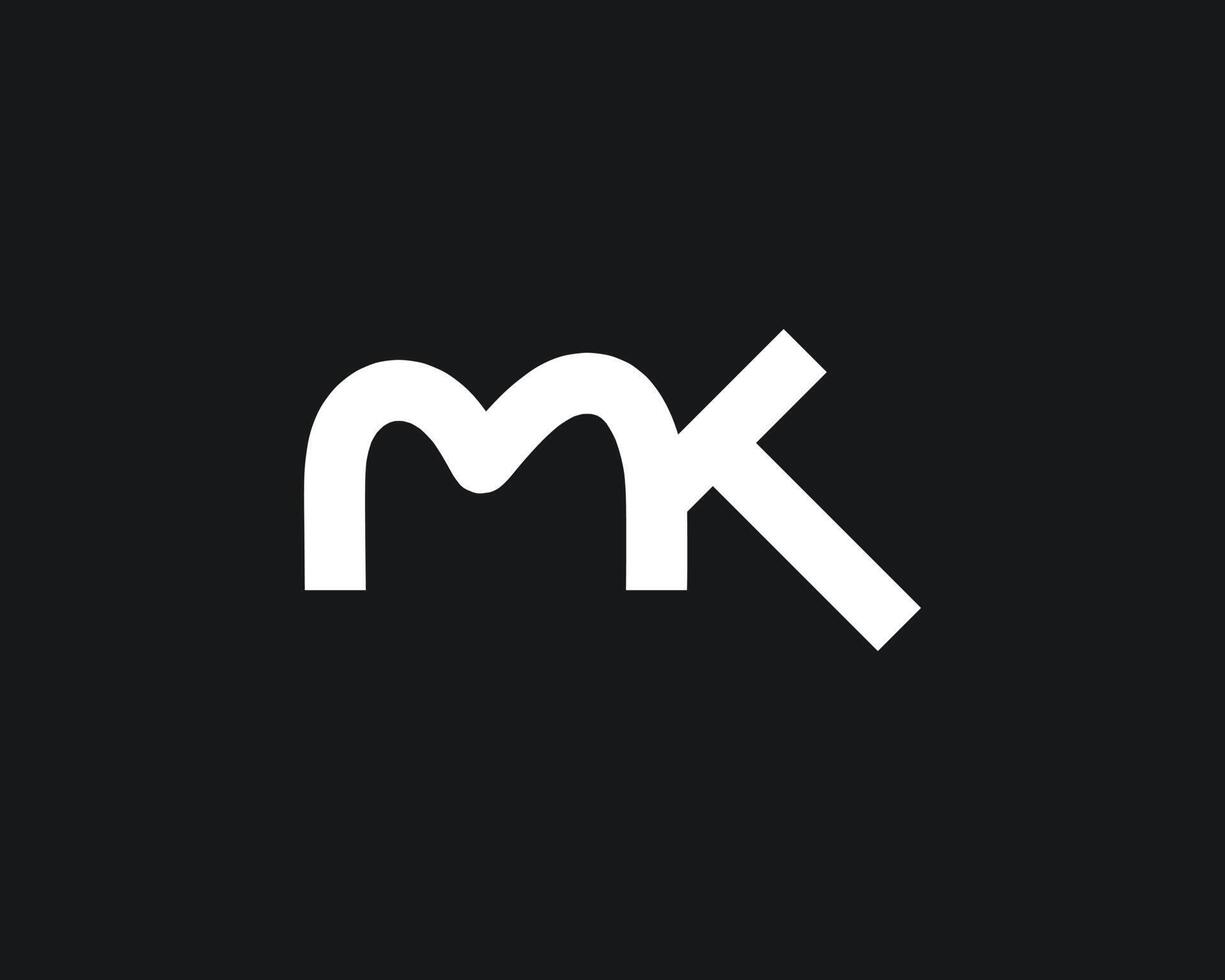 kreativ Brief mk Logo Design Vektor Vorlage