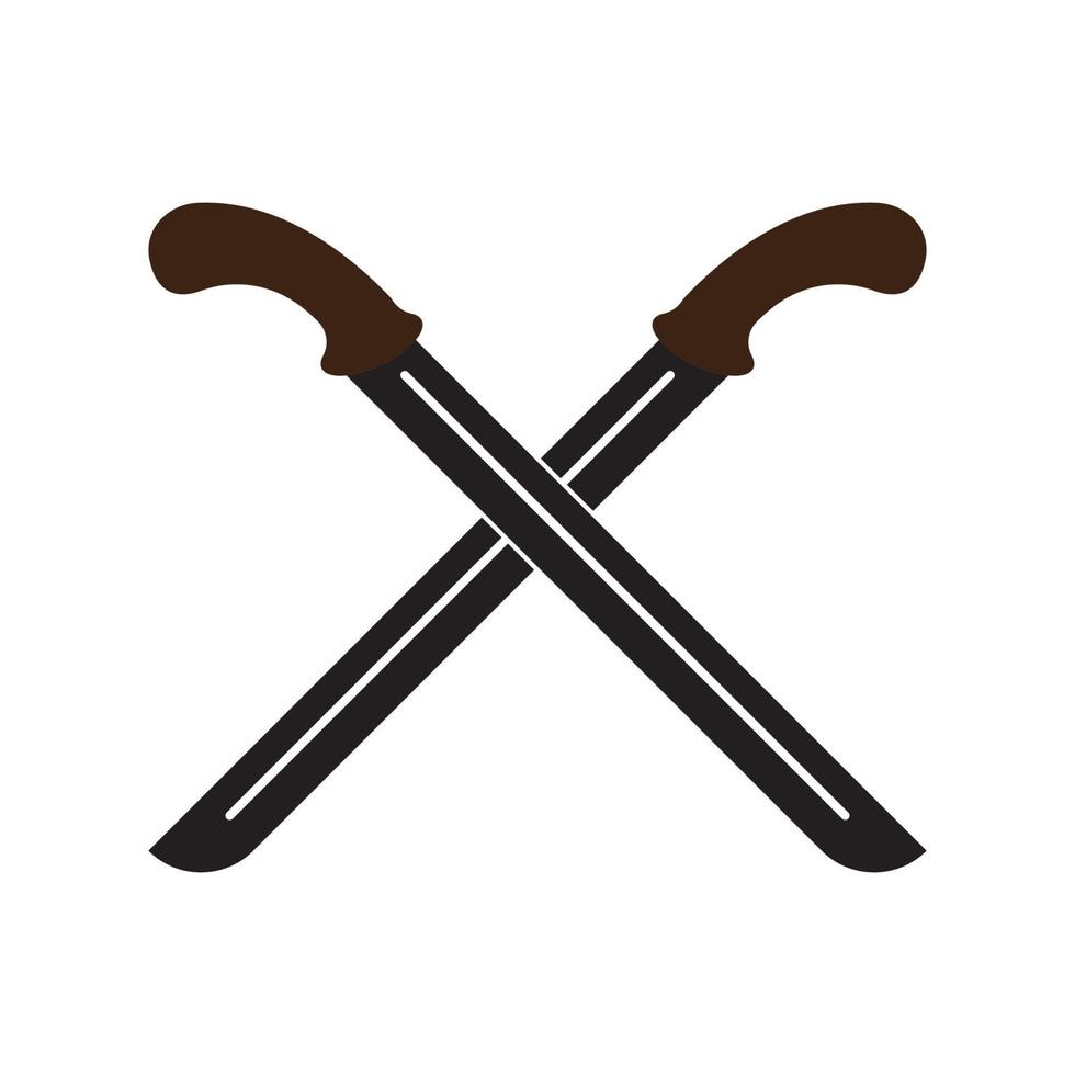 machete ikon symbol, illustration design mall vektor