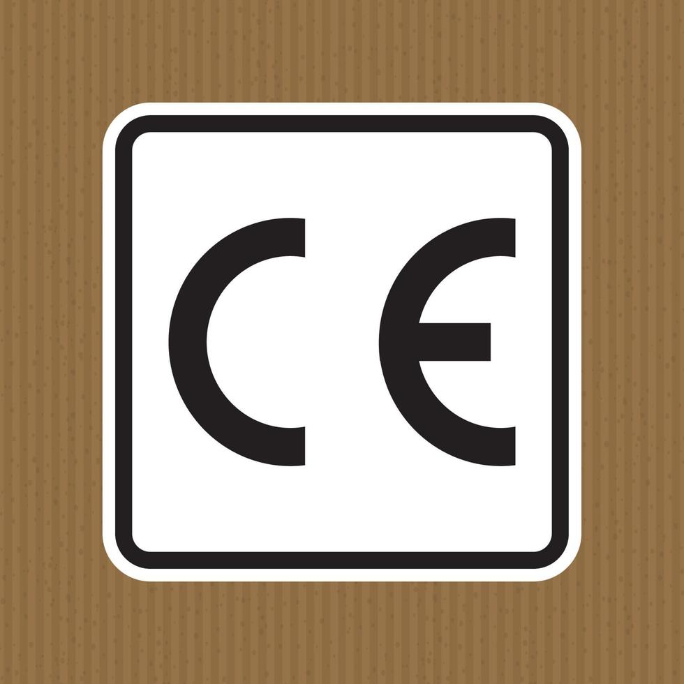 CE-märksymboltecken, vektorillustration, isolera på vit bakgrundsetikett .eps10 vektor