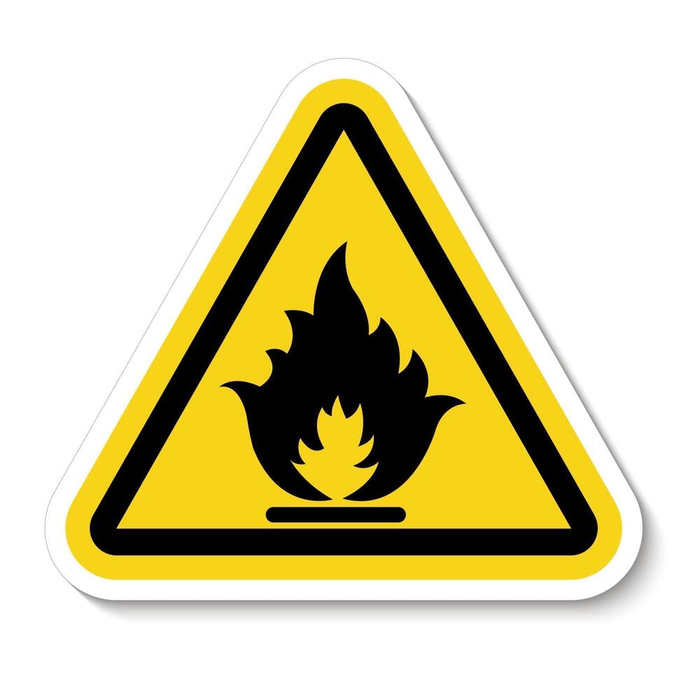 Vorsicht brennbares Gas Symbol isolieren auf weißem Hintergrund, Vektor-Illustration eps.10 vektor