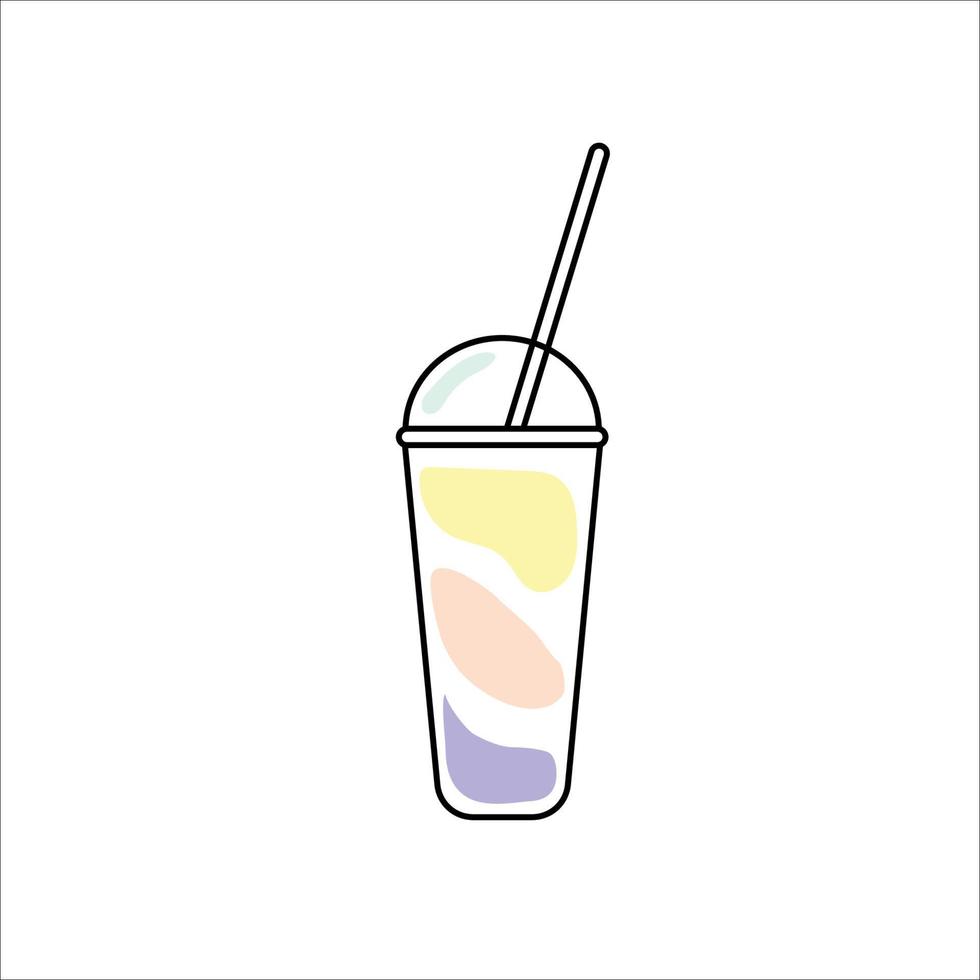 Hand gezeichnet Vektor Illustration Milchshake.