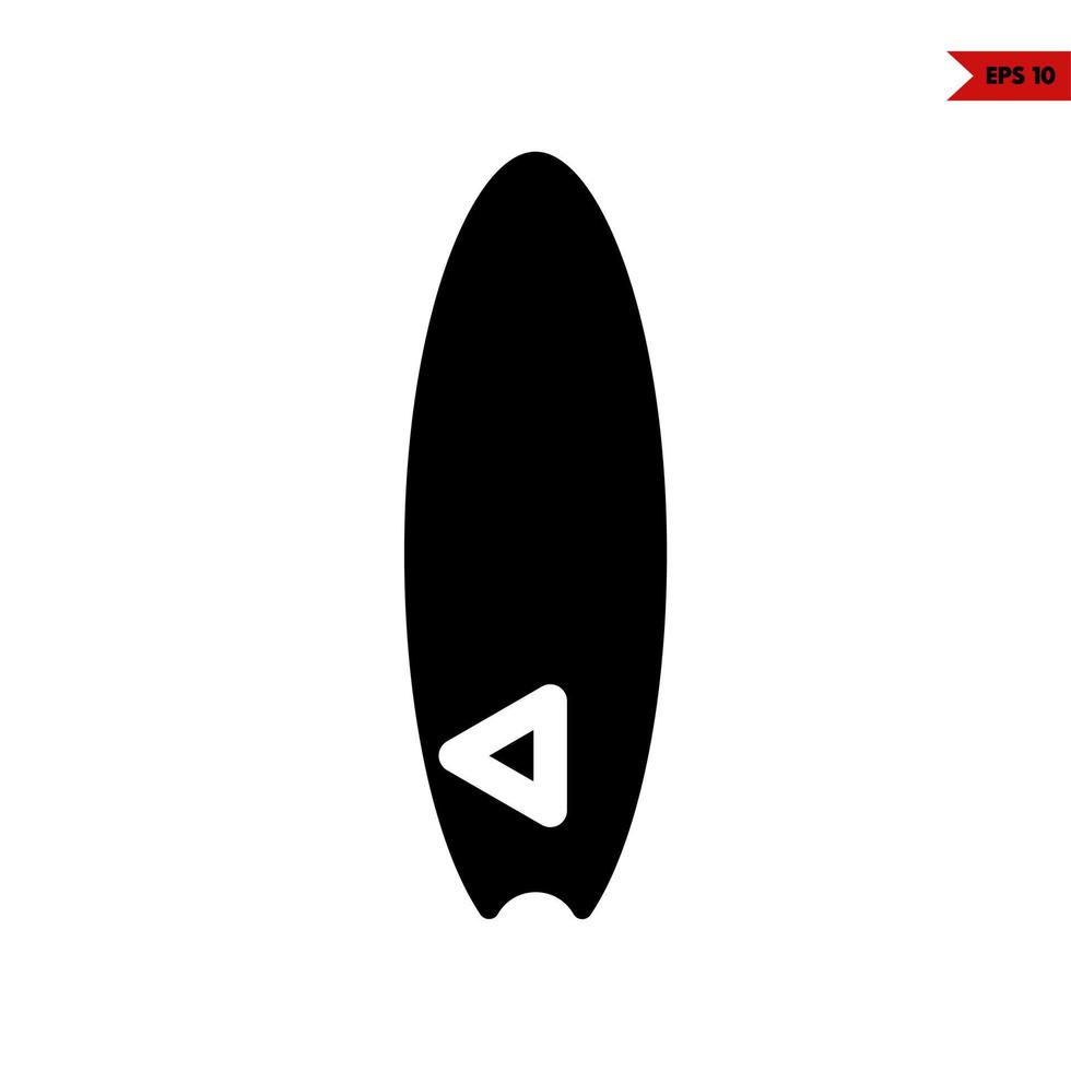 Surfen Tafel Glyphe Symbol vektor