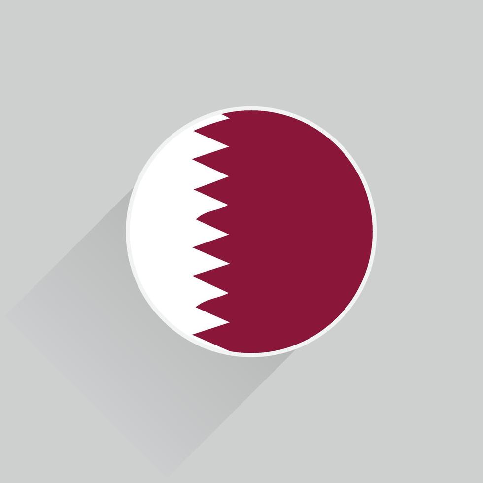qatar flagga vektor ikon knapp, qatar flagga knapp 3d