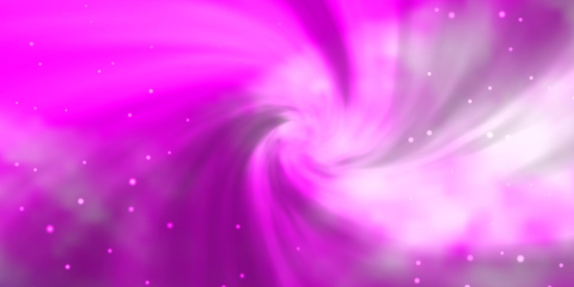 ljuslila, rosa vektormall med neonstjärnor. vektor