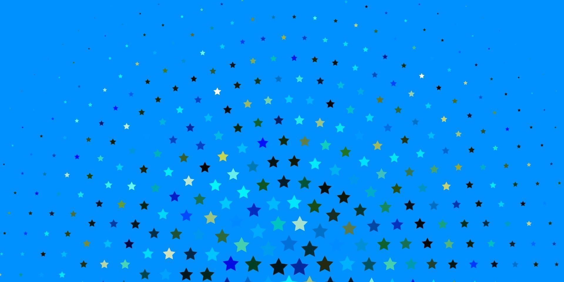 ljusblå vektorlayout med ljusa stjärnor. vektor