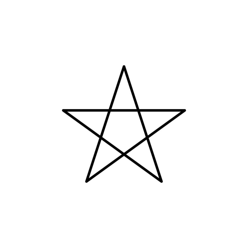 pentagram linje vektor ikon