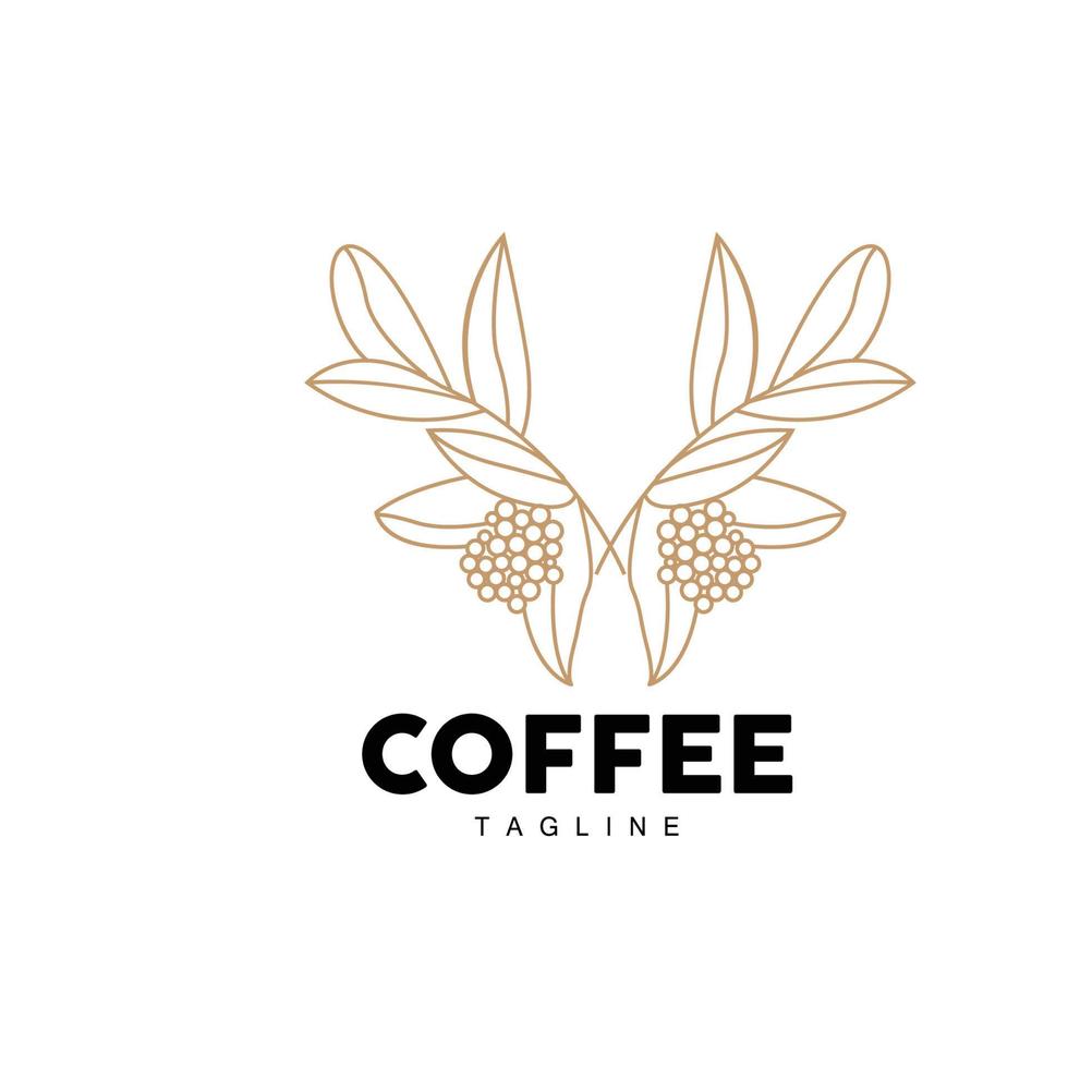 Kaffee Logo, Kaffee Baum Design, Cafe trinken Vektor, Symbol Marke Illustration Symbol vektor