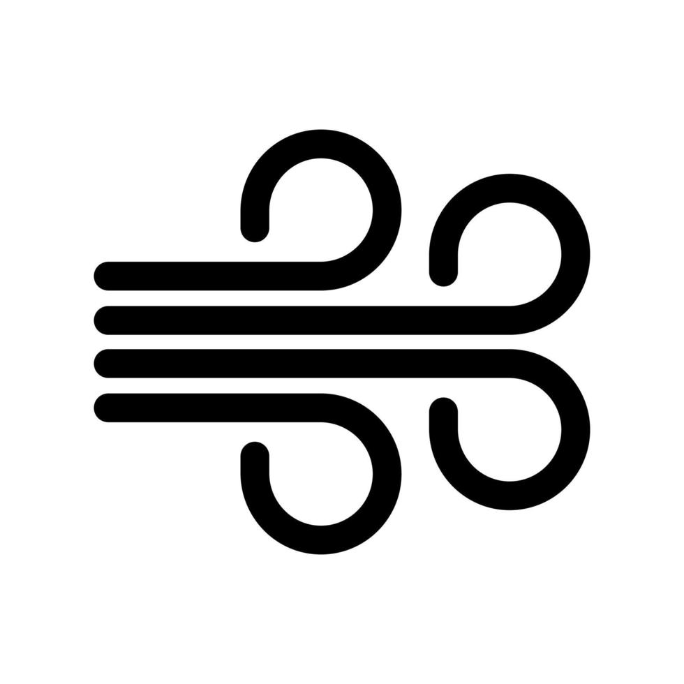 Wind Geschwindigkeit Symbol. Wind Wolken Symbol Wetter Prognose Piktogramm. Wind Symbol, Wind weht windig Wetter. Luft Symbole, Gekritzel Wind. Winde und Wolken Wetter Symbol. vektor