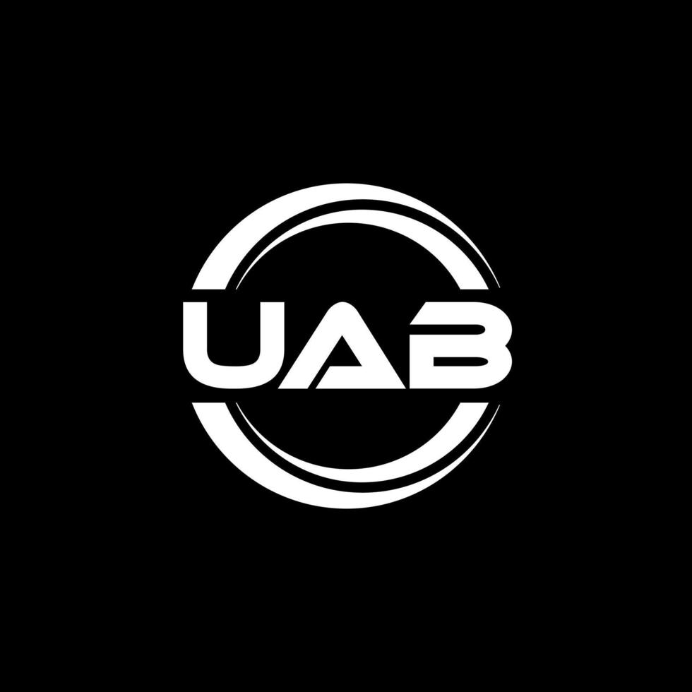 uab brev logotyp design i illustration. vektor logotyp, kalligrafi mönster för logotyp, affisch, inbjudan, etc.