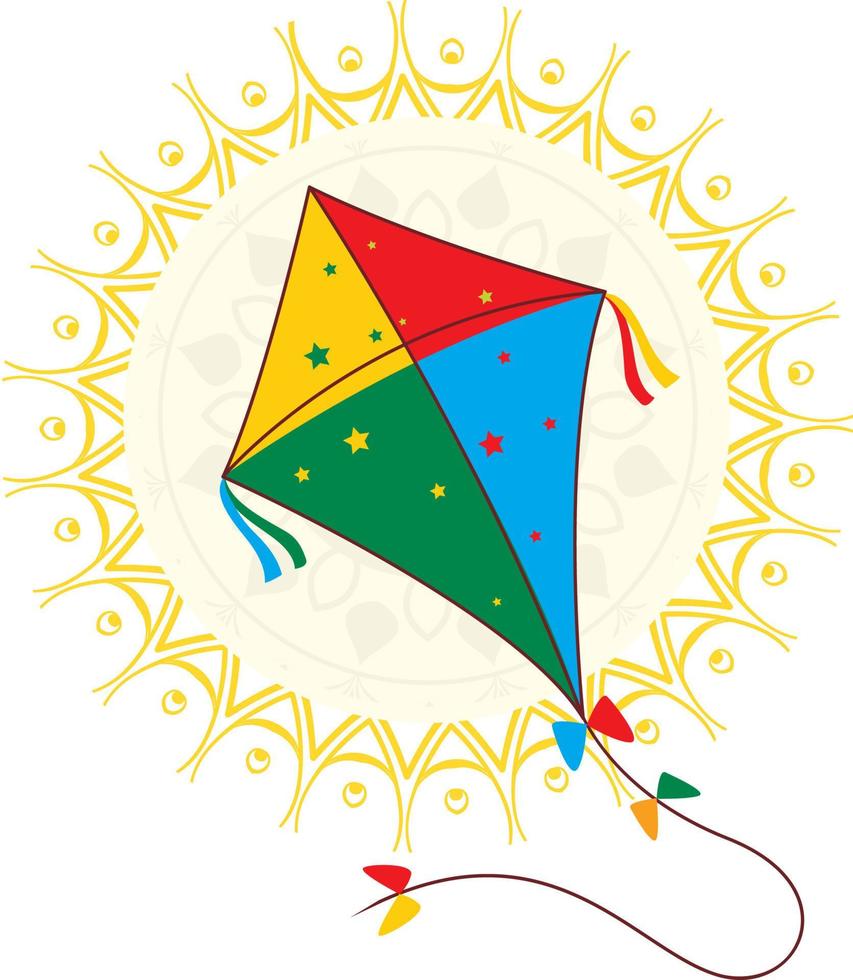 kreativ färgad drake ikon med suvo noboborsho bangla ny år vektor