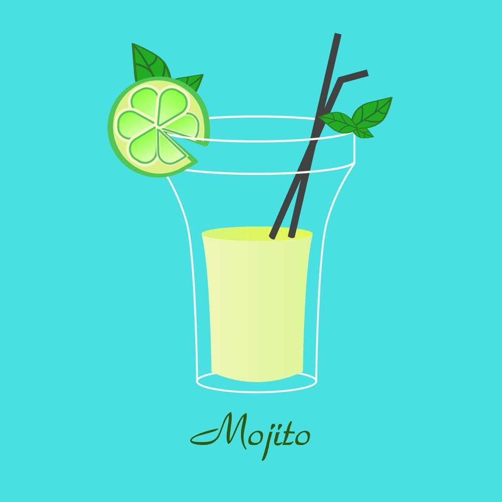 Mojito Cocktail. frisch Sommer- Getränke. vektor