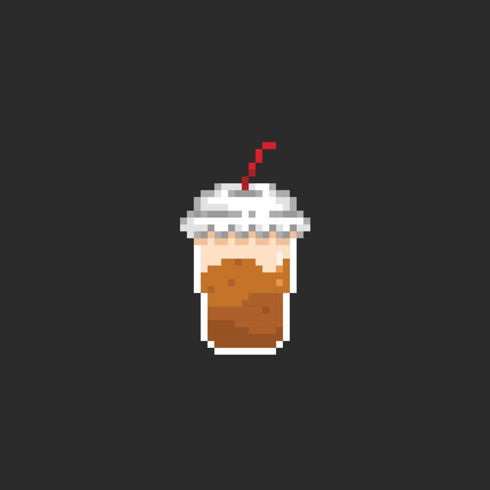 choklad dryck i pixel konst stil vektor
