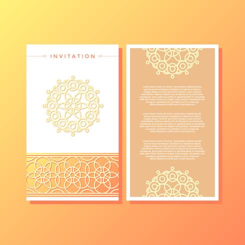 Islamischer Art-Einladungs-Schablonen-Vektor der Schönheit vektor