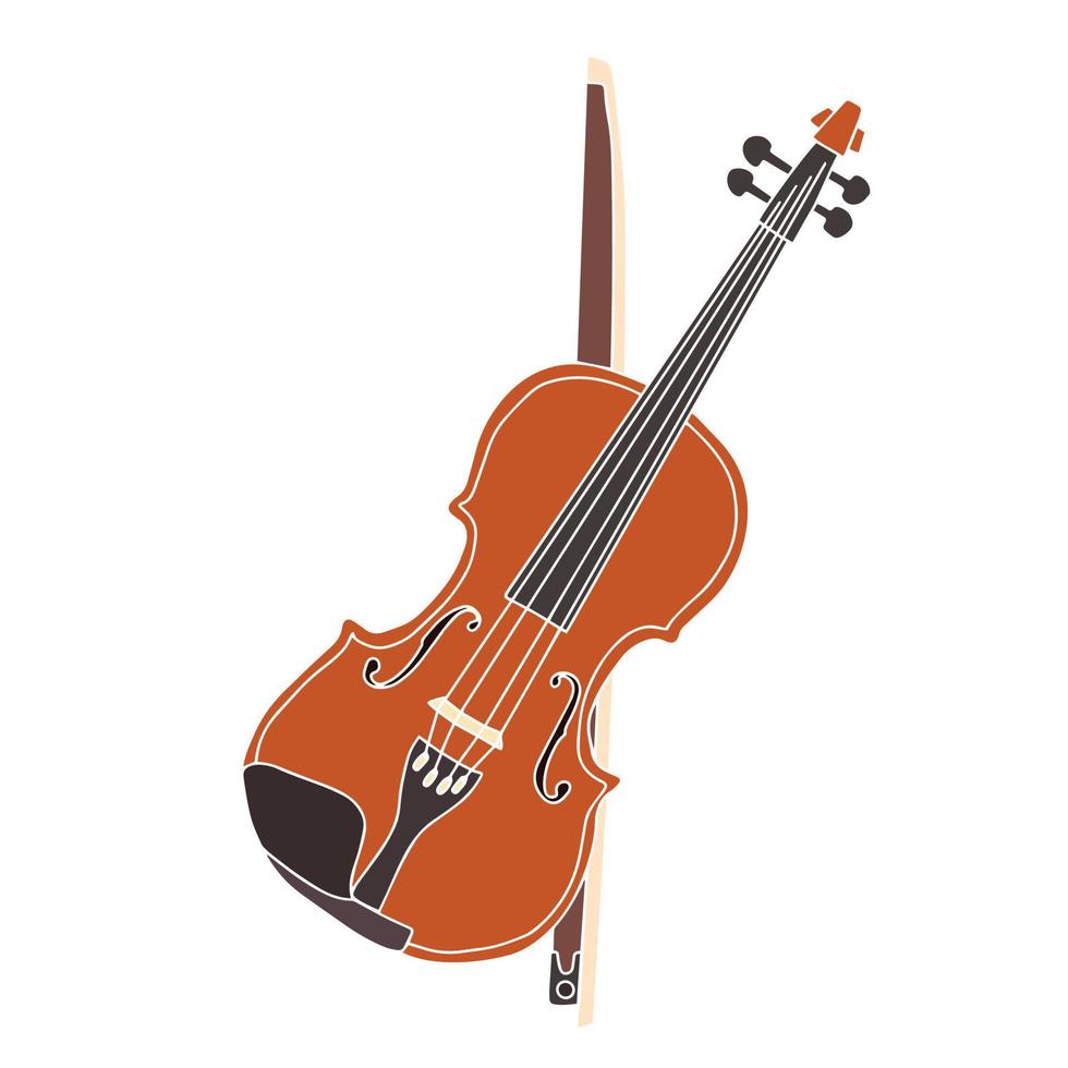 fiol vektor illustration. musikalisk instrument