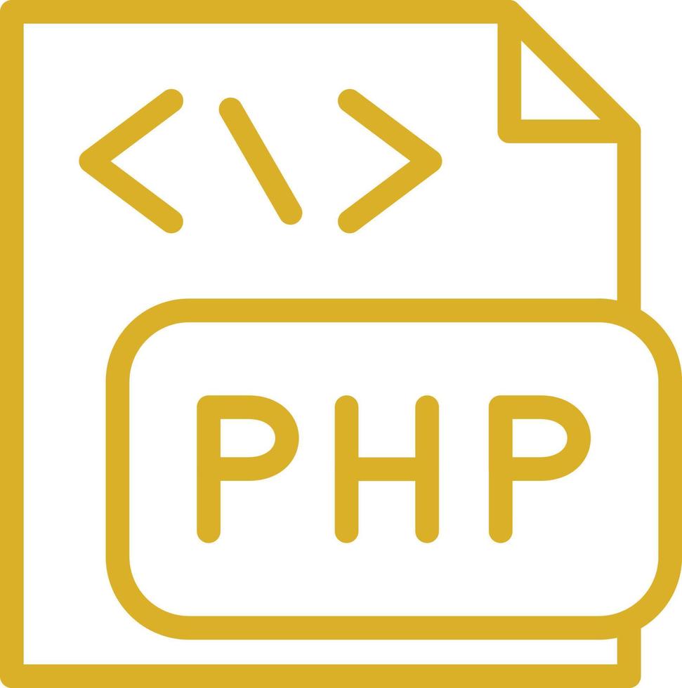 php-Datei-Vektor-Icon-Design vektor