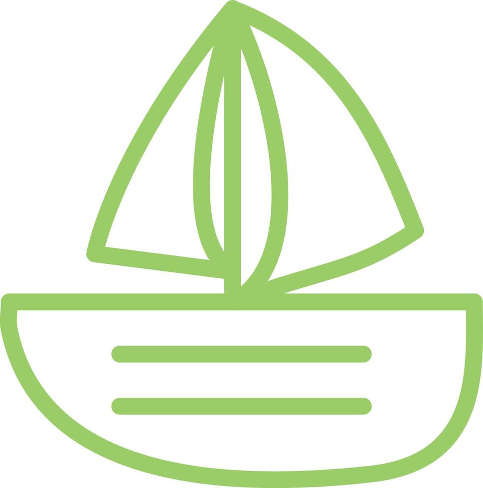 Segelboot-Vektor-Icon-Design vektor