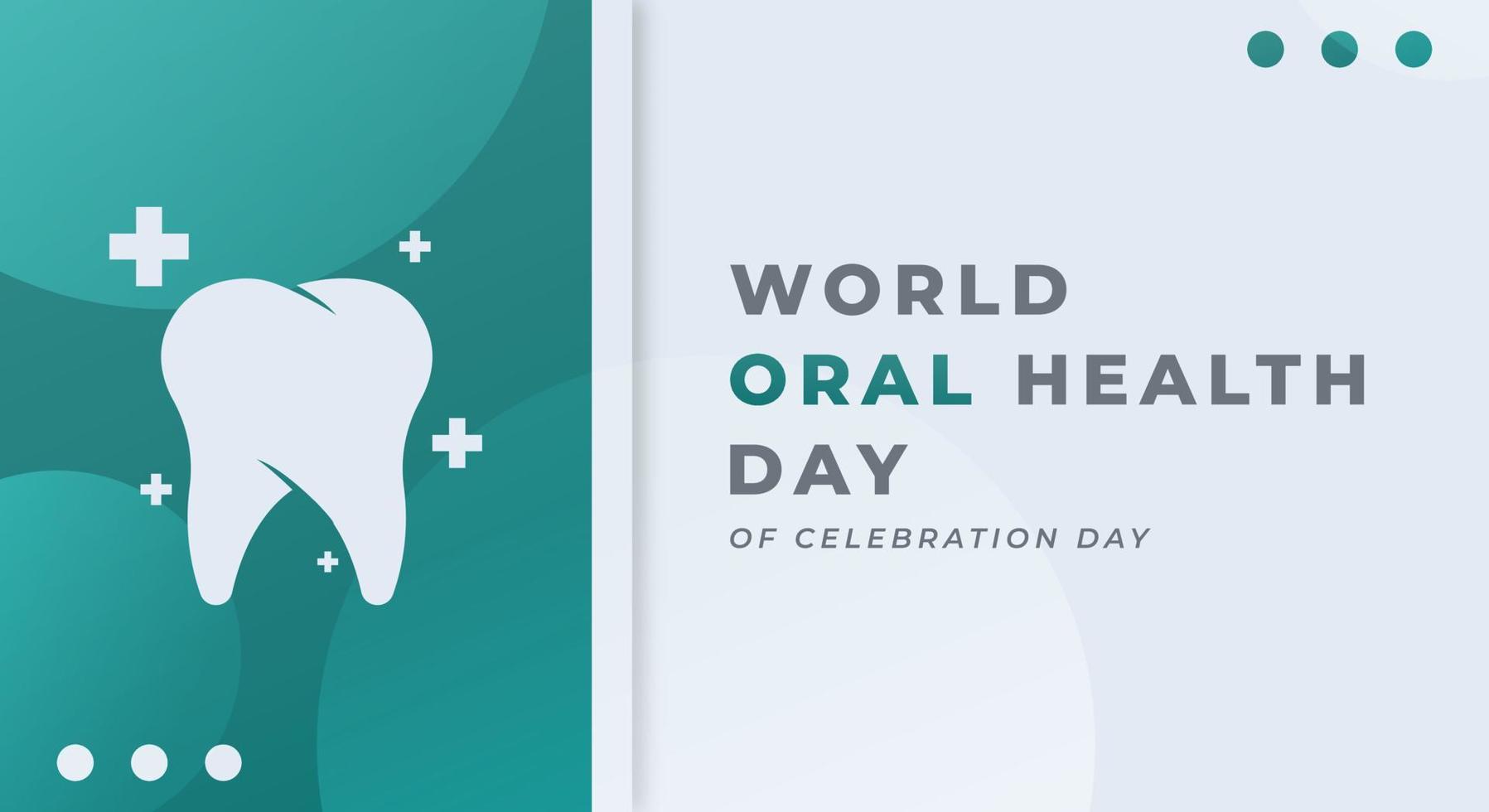 Welt Oral Gesundheit Tag Feier Vektor Design Illustration zum Hintergrund, Poster, Banner, Werbung, Gruß Karte