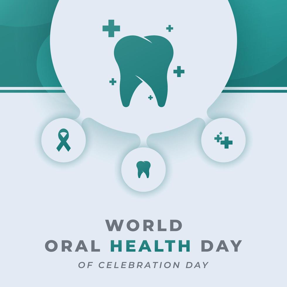 värld oral hälsa dag firande vektor design illustration för bakgrund, affisch, baner, reklam, hälsning kort