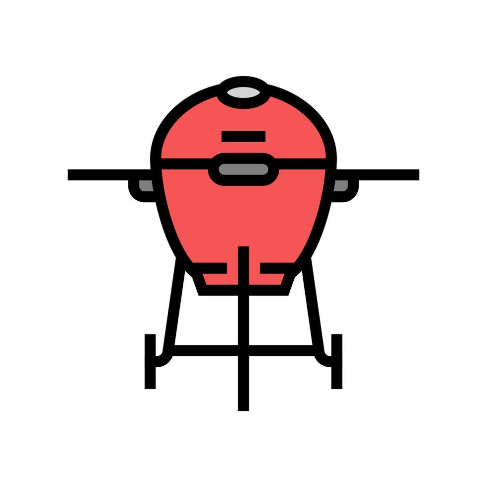 Raucher Rindfleisch Farbe Symbol Vektor Illustration