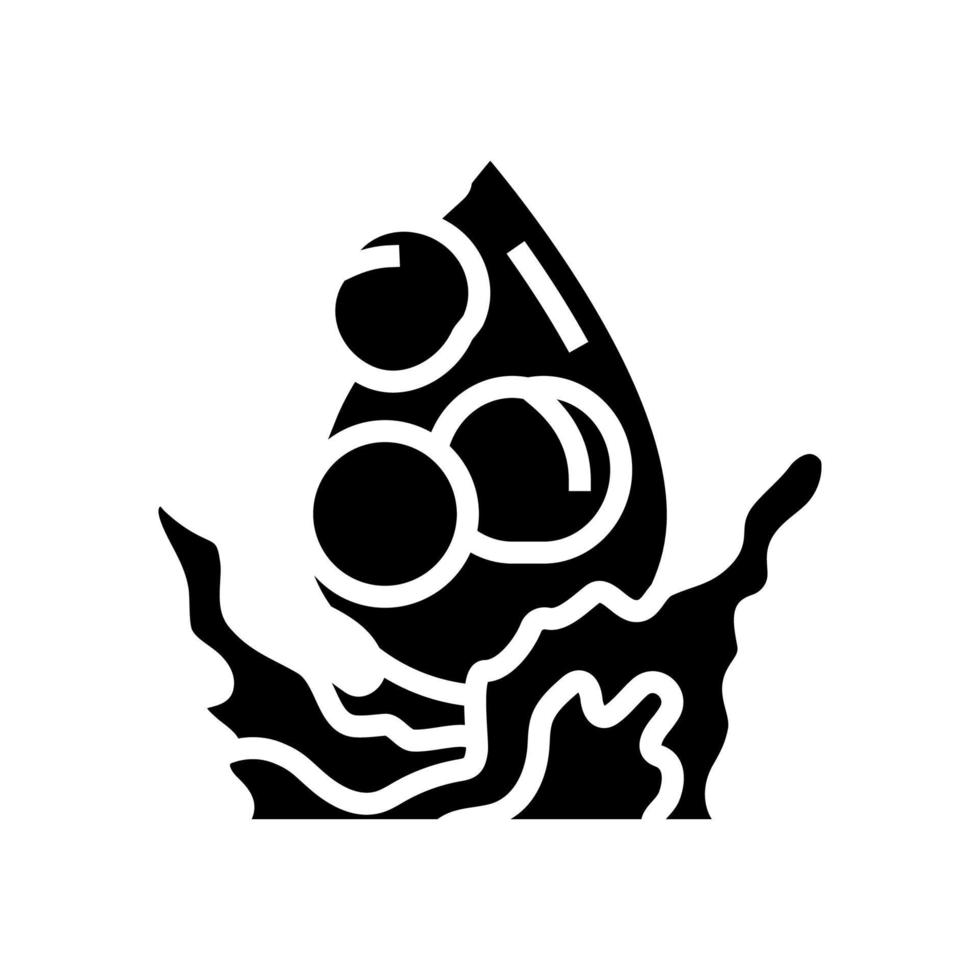 Sojabohne Öl Flüssigkeit Gelb Glyphe Symbol Vektor Illustration