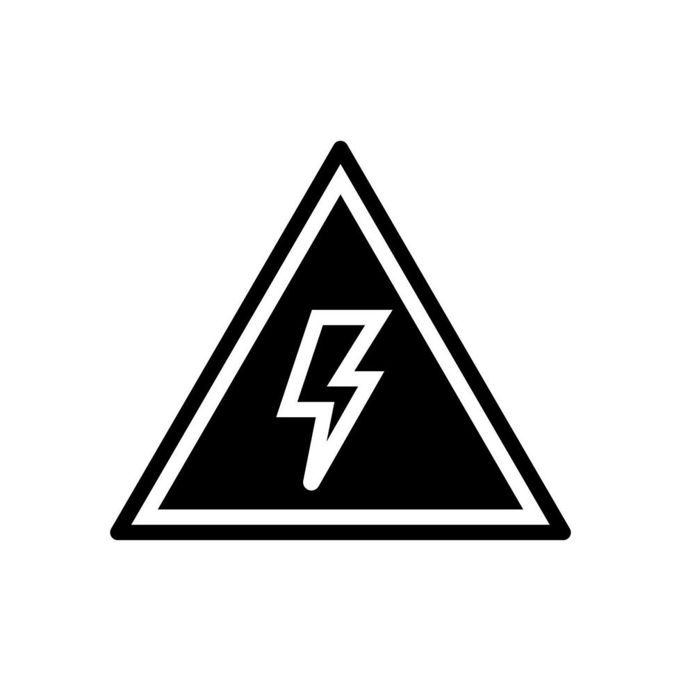 Beachtung Elektrizität Glyphe Symbol Vektor Illustration