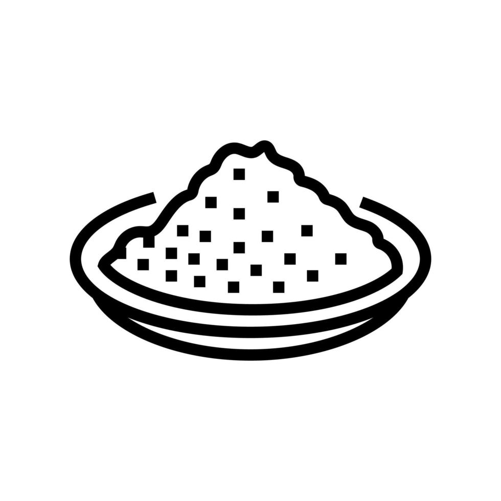 curry mat ört linje ikon vektor illustration
