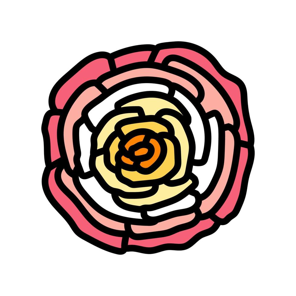 Ranunkel Blume Frühling Farbe Symbol Vektor Illustration