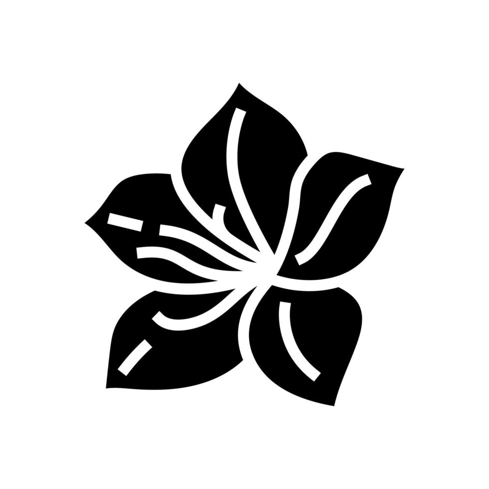 Azalee blühen Frühling Glyphe Symbol Vektor Illustration