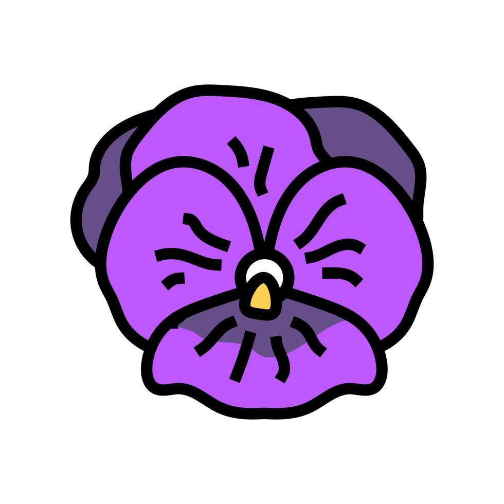 violett Blume Frühling Farbe Symbol Vektor Illustration