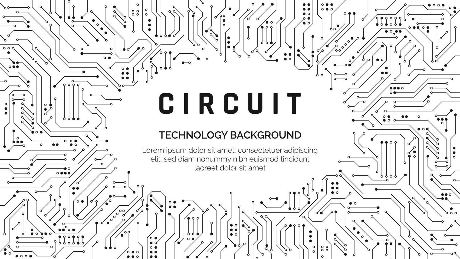 krets styrelse textur för baner. abstrakt teknologi bakgrund. elektronisk moderkort förbindelse och rader. vektor illustration