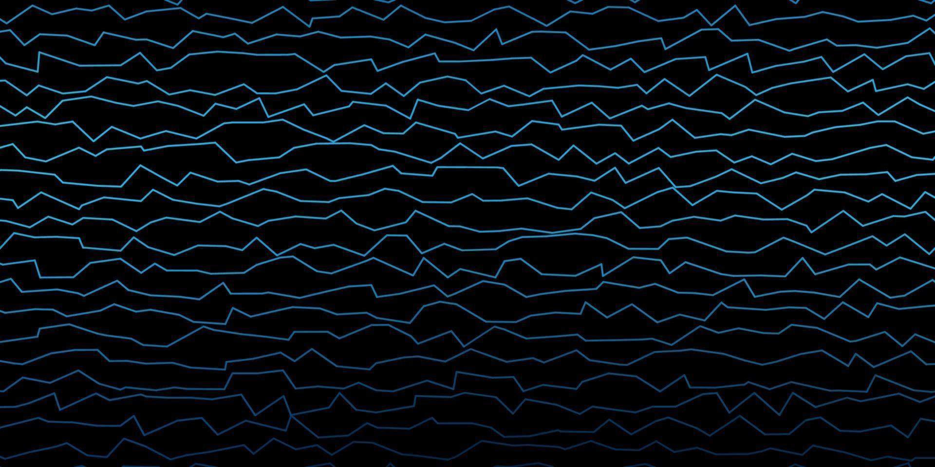 dunkelblaues Vektormuster mit Kurven. vektor