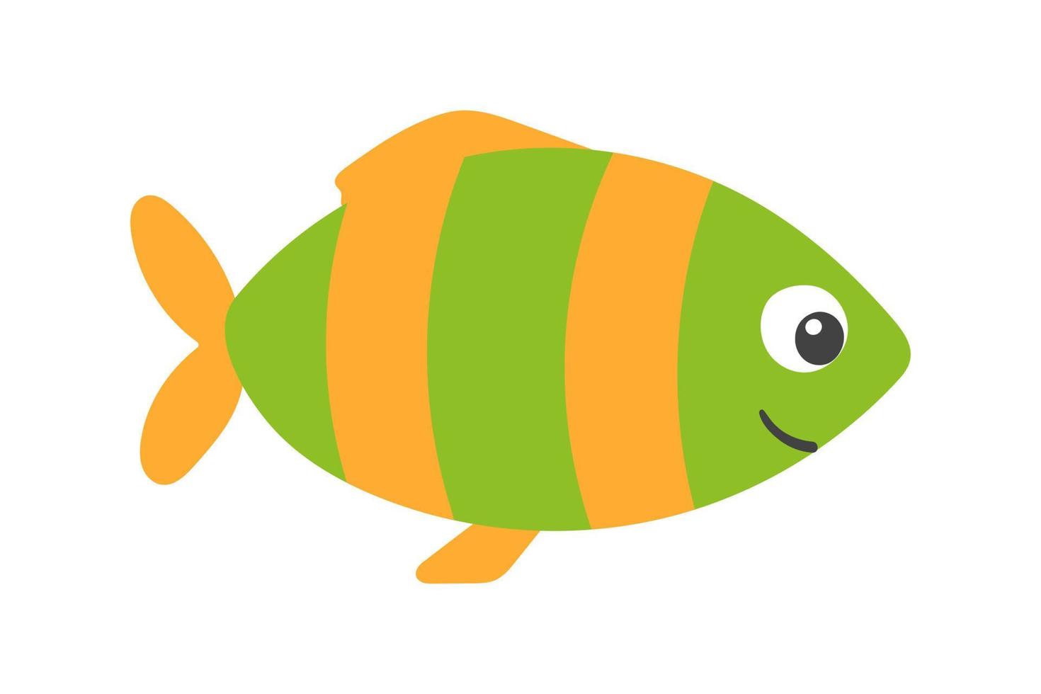 Vektor Meer Fisch Karikatur Illustration auf Weiß Hintergrund. bunt eben einfach Aquarium Fisch Symbol