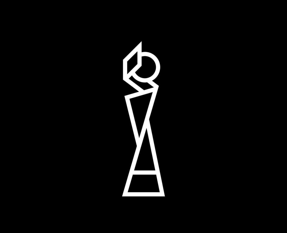 fifa Damen Welt Tasse Trophäe Weiß Logo mondial Champion Symbol Design Vektor abstrakt Illustration mit schwarz Hintergrund