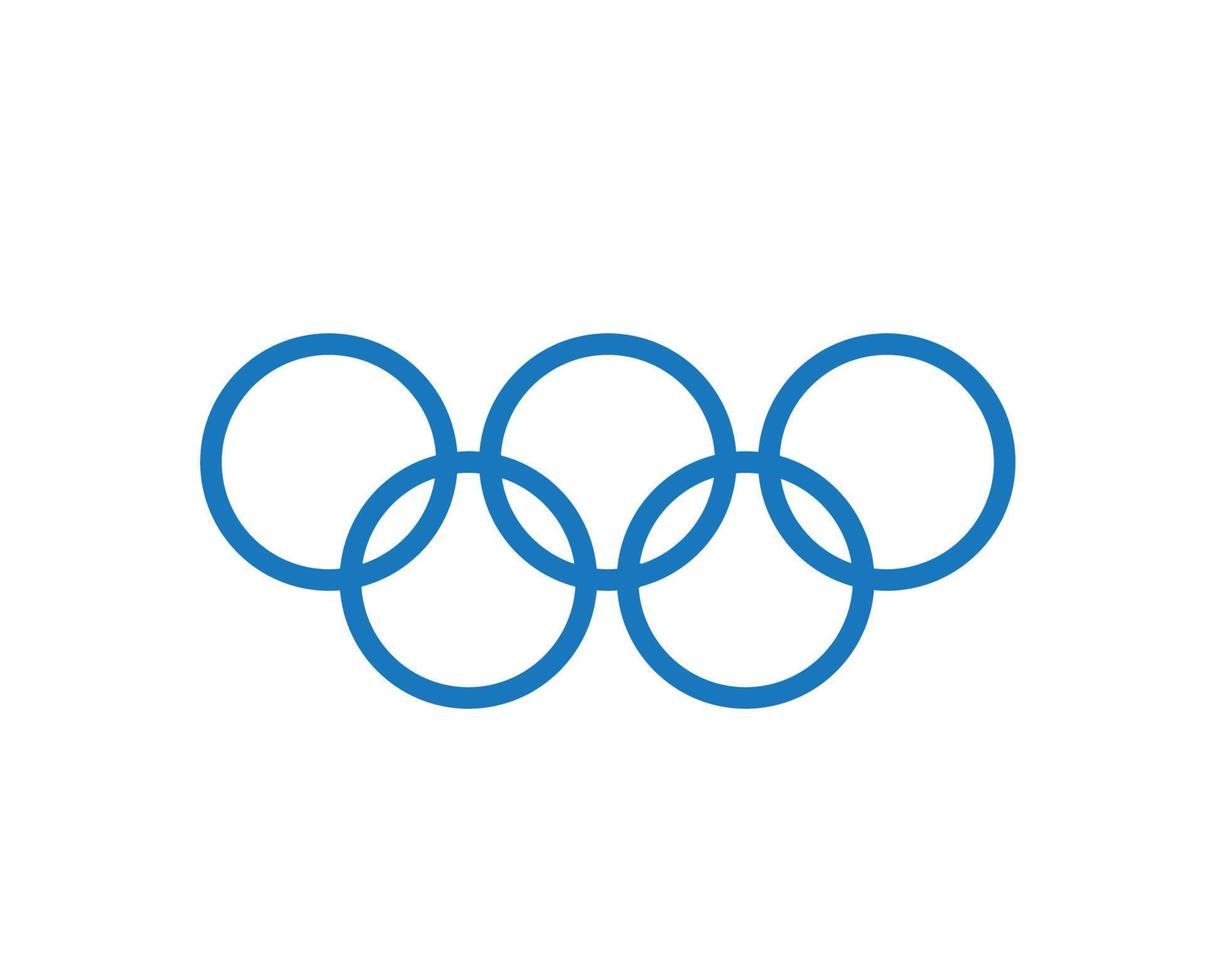 olympisch Spiele offiziell Symbol Logo Blau abstrakt Design Vektor Illustration