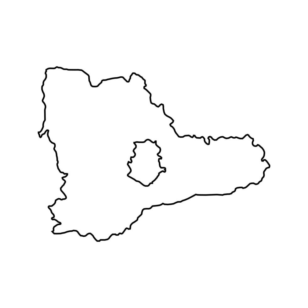sud muntenia utveckling egion Karta, område av Rumänien. vektor illustration.