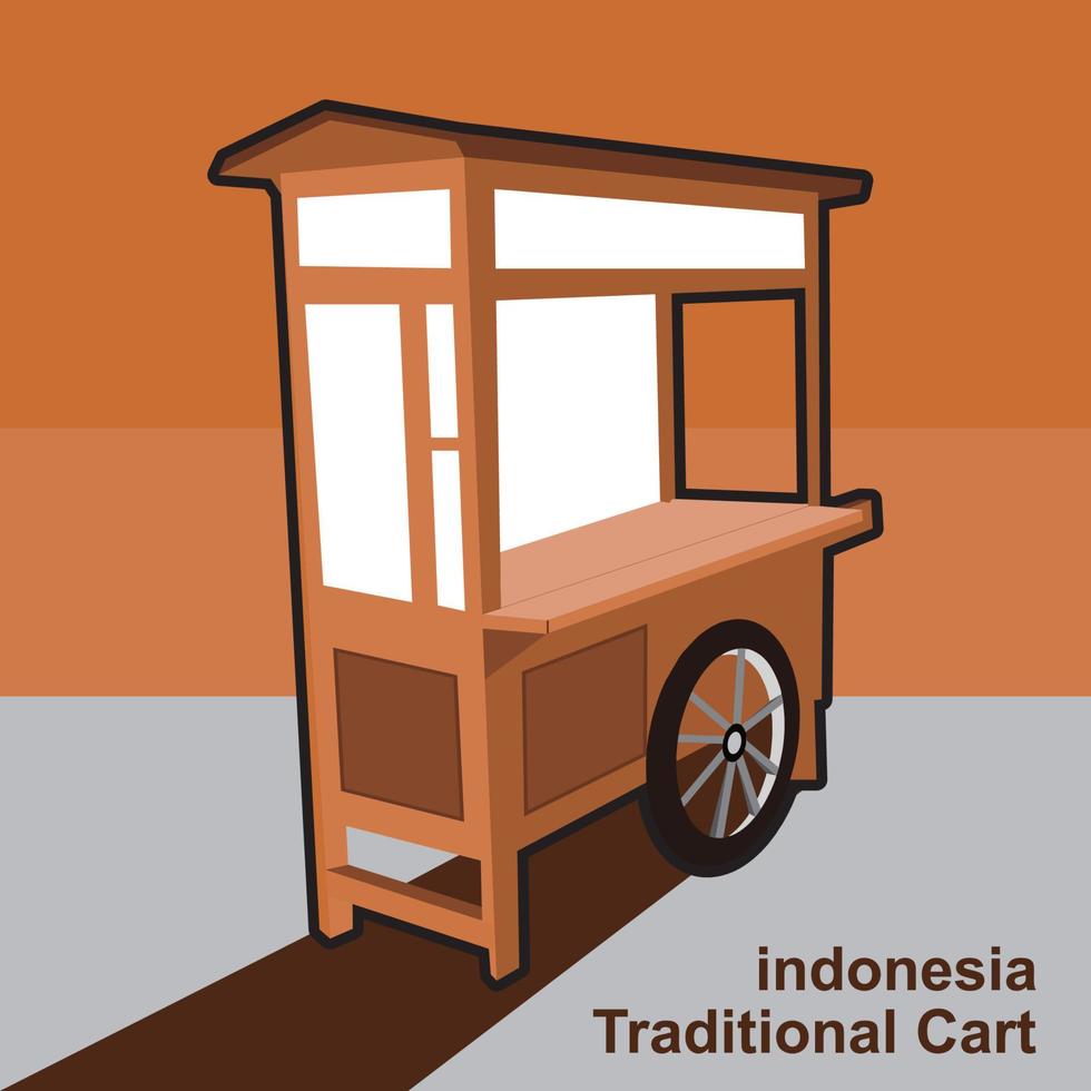 indonesien gerobak traditionell vektor