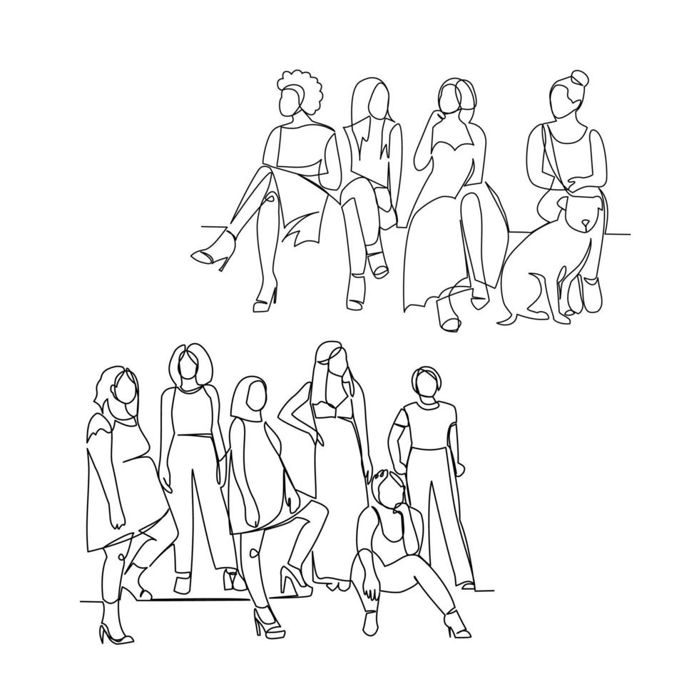 kvinnor vektor illustration