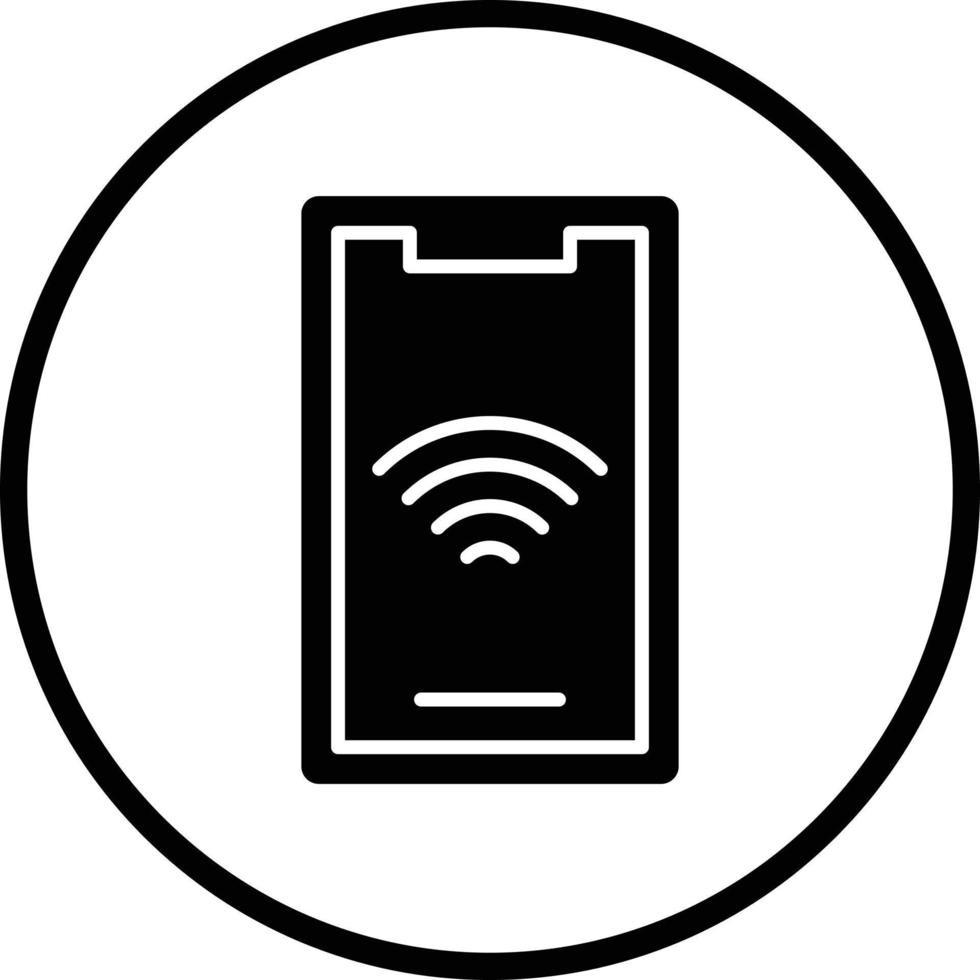 Handy, Mobiltelefon W-lan Vektor Symbol Design