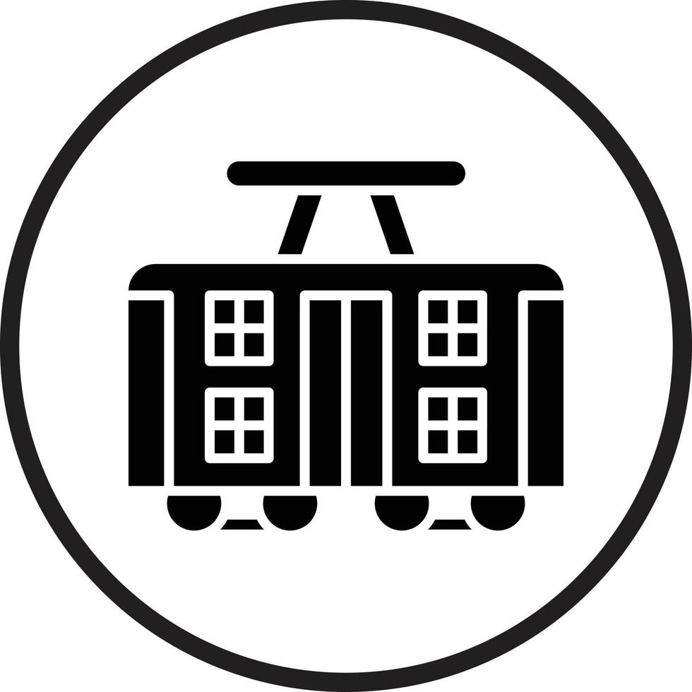 Straßenbahn-Vektor-Icon-Design vektor