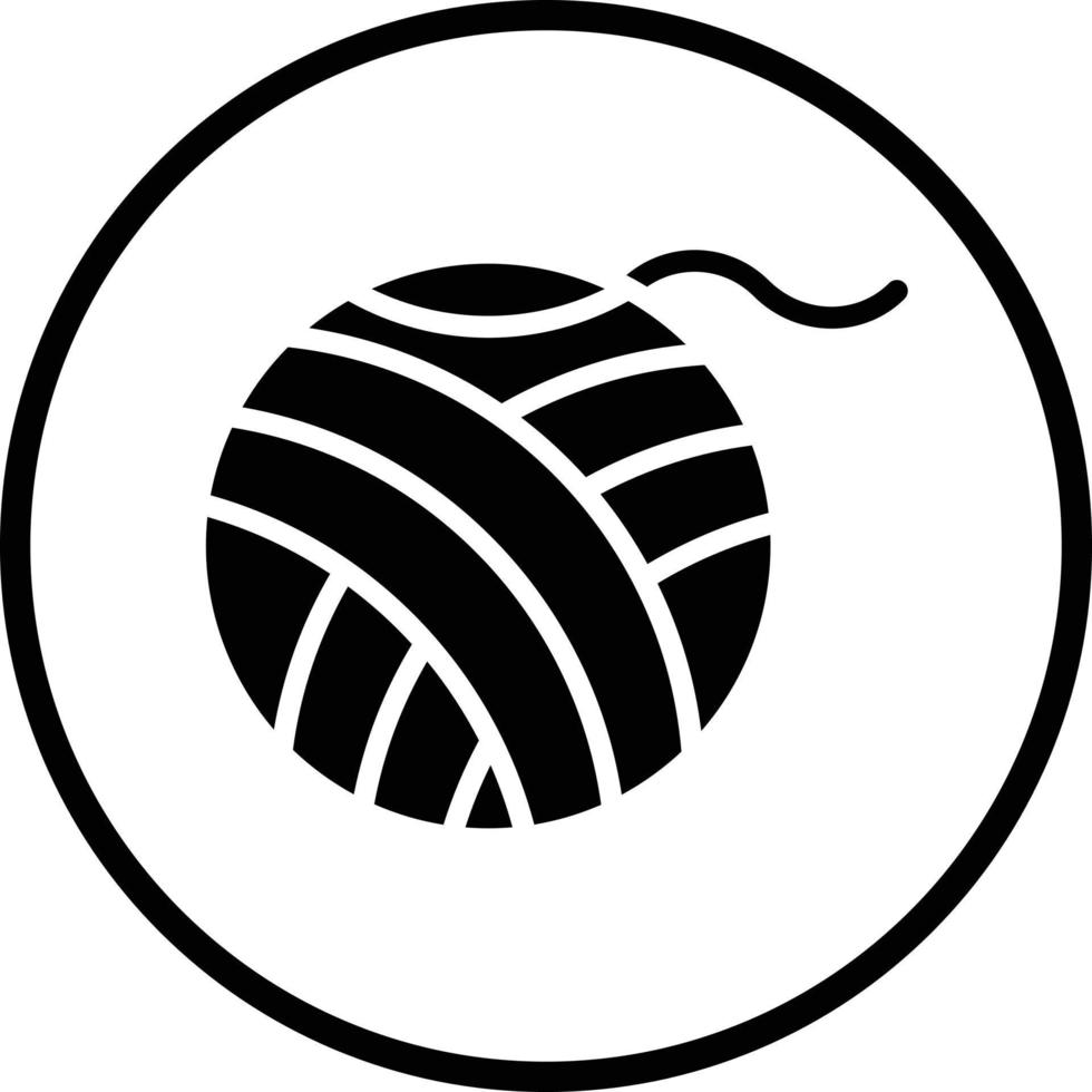 wolle Ball Vektor Symbol Design