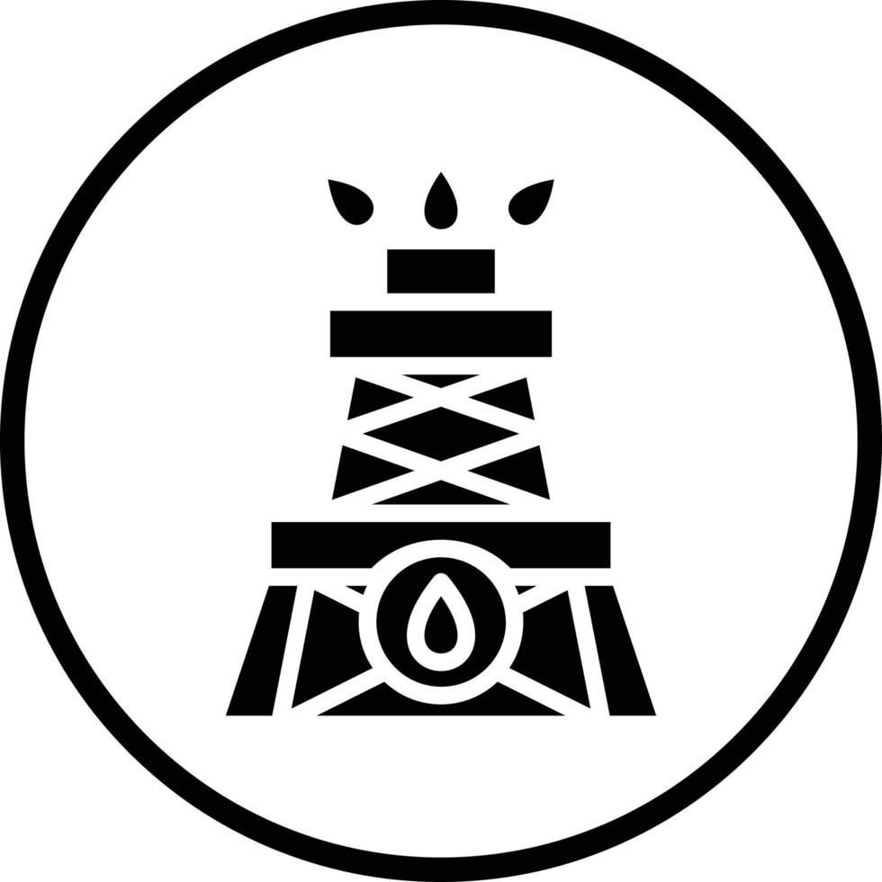 Bohren Öl Vektor Symbol Design