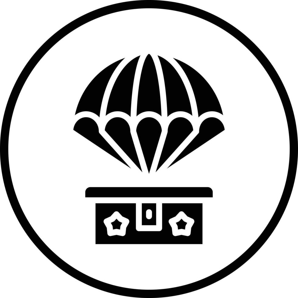 armén fallskärm vektor ikon design