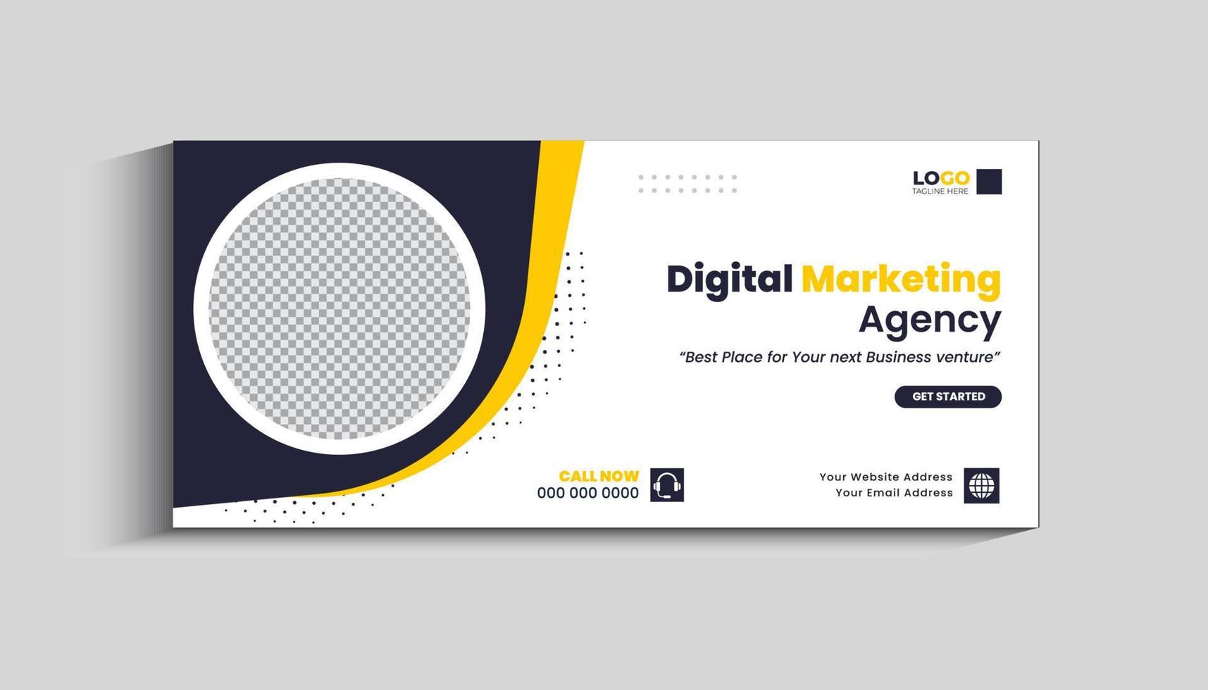 Social-Media-Cover und Web-Banner-Vorlage für digitales Marketing vektor