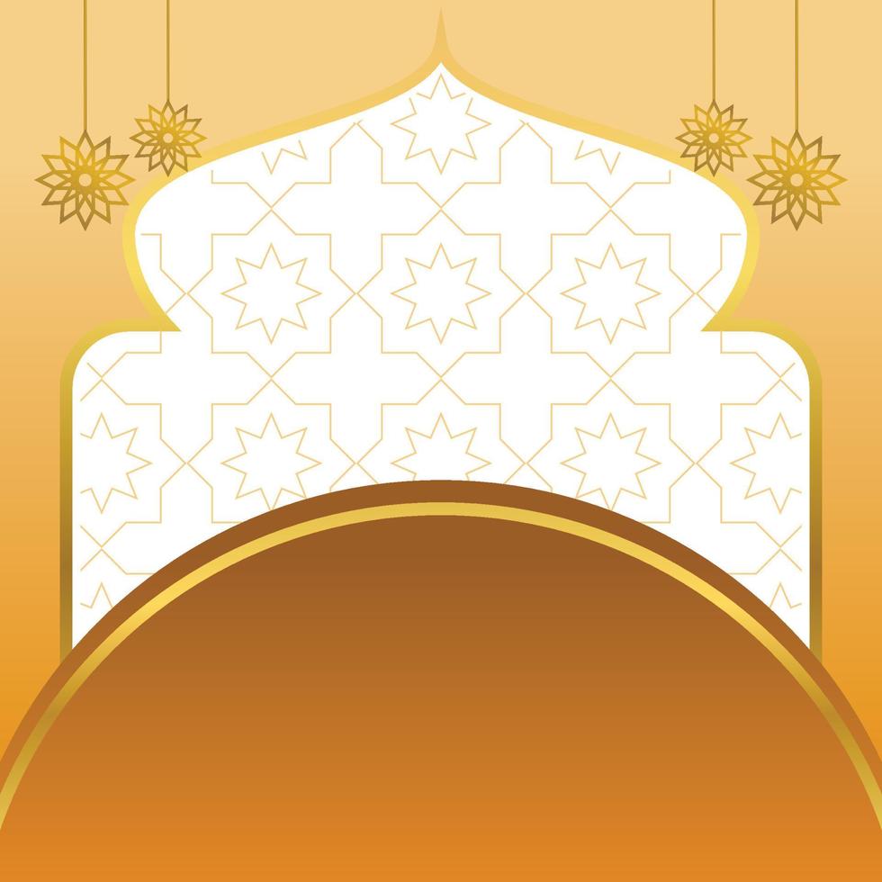 islamisch Verkauf Poster Vorlage mit kostenlos Raum zum Text und Bild. es hat golden Farbe Mandala und Kuppel Ornament. Design zum Banner, Gruß Karten, Sozial Medien und Netz. vektor