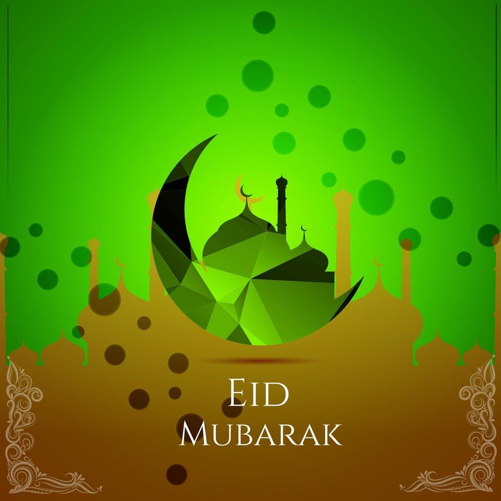 abstrakt eid mubarak islamisk vektor bakgrundsdesign